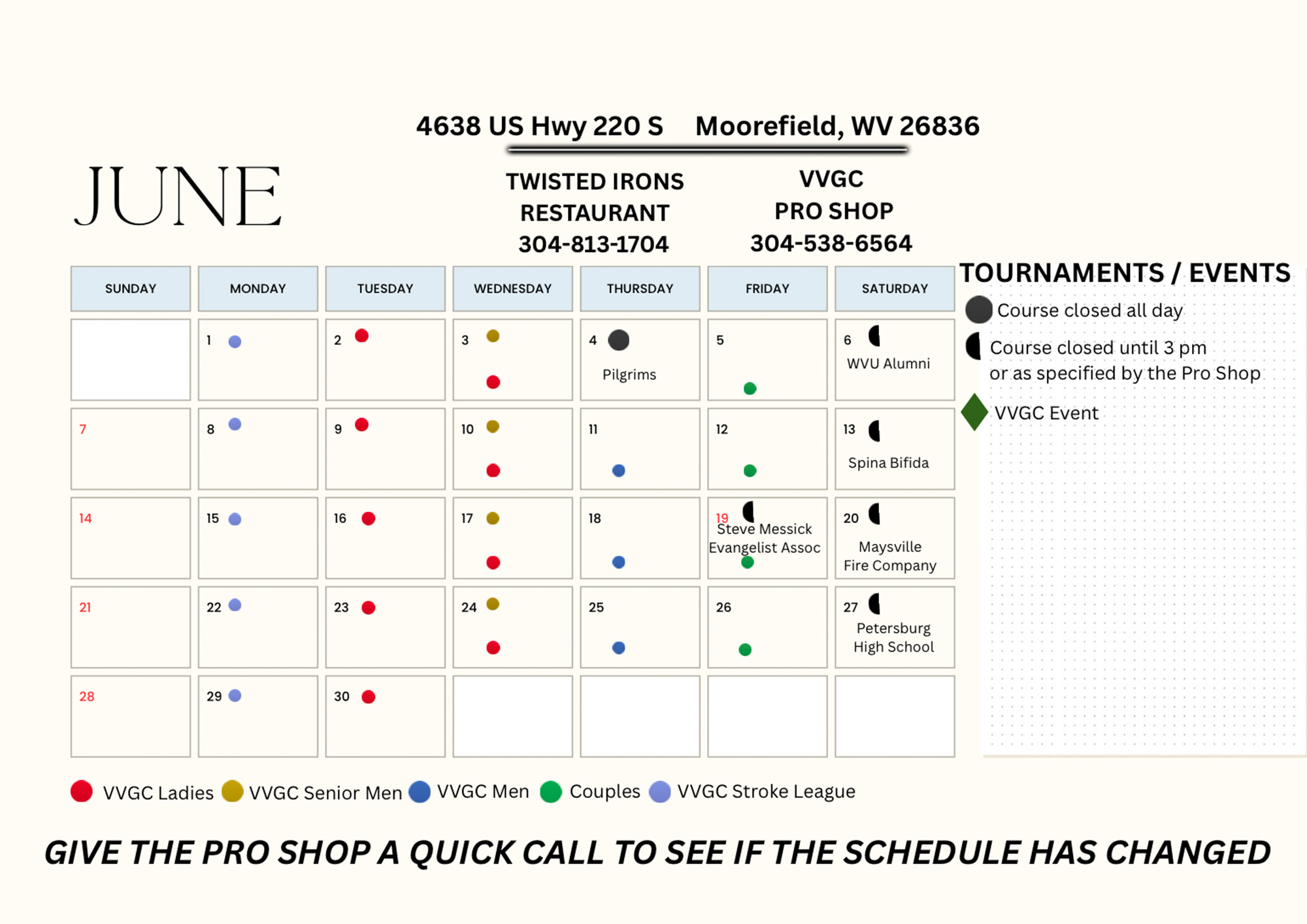 June calendar